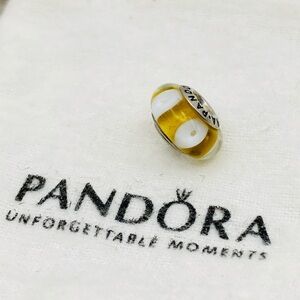 PANDORA Sterling Glass Murano Polka Dot Charm Bead